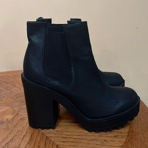 Black Platform Booties